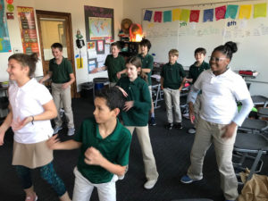 ACDS Middle School students dancing